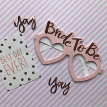 Load image into Gallery viewer, Bride To Be Heart Shaped Glasses-8-The Persnickety Co