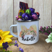 Load image into Gallery viewer, Easter Rainbow Personalised Enamel Mug