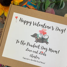 Load image into Gallery viewer, Personalised Pawfect Dog Dad/Mum Valentines Sweet Box