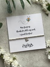 Load image into Gallery viewer, Beaded Charm Bracelet - Thanks For BEE-ing Such A Great Teacher / Teaching Assistant-10-The Persnickety Co