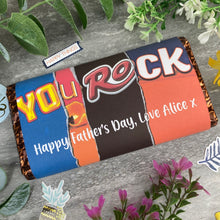 Load image into Gallery viewer, Personalised Chocolate Bar 'You Rock'