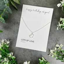 Load image into Gallery viewer, Dainty Heart Necklace - Happy Birthday-The Persnickety Co