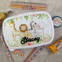 Load image into Gallery viewer, Personalised Blooming Jungle Lunch Box - Pink