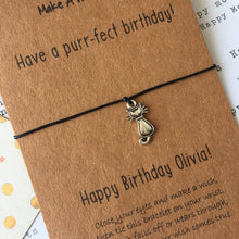 Load image into Gallery viewer, Have A Purr-fect Birthday Wish Bracelet-2-The Persnickety Co