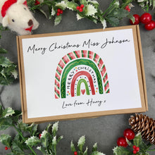 Load image into Gallery viewer, Personalised Chocolate Bar Box - Christmas Rainbow-The Persnickety Co