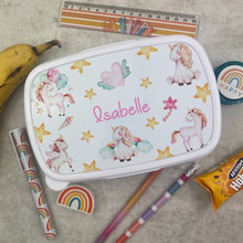 Load image into Gallery viewer, Personalised Unicorn Lunchbox - White-The Persnickety Co