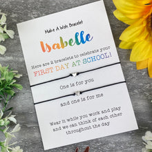 Load image into Gallery viewer, Personalised First Day At School Wish Bracelet-6-The Persnickety Co