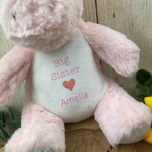 Load image into Gallery viewer, Personalised 'Big Sister' Pink Unicorn Soft Toy