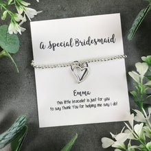 Load image into Gallery viewer, For A Special Bridesmaid Beaded Charm Bracelet-The Persnickety Co