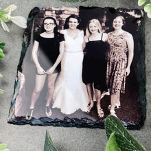 Load image into Gallery viewer, Personalised Slate Coaster - Black and White-3-The Persnickety Co