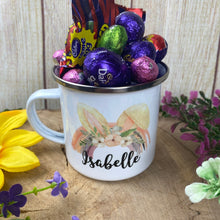 Load image into Gallery viewer, Easter Rainbow Personalised Enamel Mug