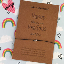 Load image into Gallery viewer, Nanas Like You Are Precious And Few Wish Bracelet-5-The Persnickety Co