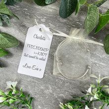 Load image into Gallery viewer, Knot Bangle With Initial Charm Friendship Is A Knot-9-The Persnickety Co