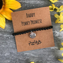 Load image into Gallery viewer, Daddy Pinky Promise Black Onyx Bracelet-2-The Persnickety Co