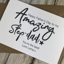 Load image into Gallery viewer, Happy Father's Day To My Amazing Step Dad You're The Best - Personalised Card-2-The Persnickety Co