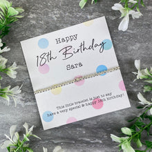 Load image into Gallery viewer, Happy 18th Birthday Beaded Bracelet-5-The Persnickety Co
