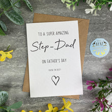 Load image into Gallery viewer, Super Amazing Step-Dad Father's Day Card