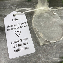 Load image into Gallery viewer, Maid Of Honour Knot Bangle With Initial Charm - Silver-5-The Persnickety Co