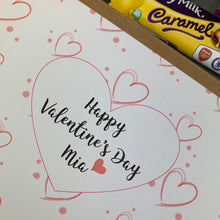 Load image into Gallery viewer, Personalised Heart Valentines Day Chocolate Box
