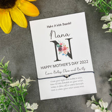 Load image into Gallery viewer, Happy Mother's Day Nana - Personalised Wish Bracelet For Nana