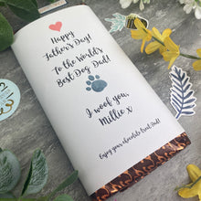 Load image into Gallery viewer, Best Dog Dad Father's Day Personalised Chocolate Bar