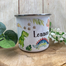 Load image into Gallery viewer, Dinosaur Enamel Mug, Placemat and Coaster