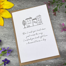 Load image into Gallery viewer, I Wish You Lived Closer Personalised Card
