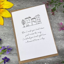 Load image into Gallery viewer, I Wish You Lived Closer Personalised Card