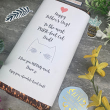 Load image into Gallery viewer, Purrfect Cat Dad Father's Day Chocolate Bar