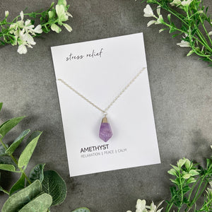 Amethyst Necklace - Stress Relief