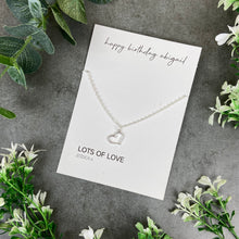 Load image into Gallery viewer, Dainty Heart Necklace - Happy Birthday