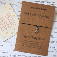 Load image into Gallery viewer, Have A Purr-fect Birthday Wish Bracelet-The Persnickety Co
