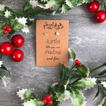 Load image into Gallery viewer, Aunties Like You Are Precious & Few, Heart Earrings-2-The Persnickety Co