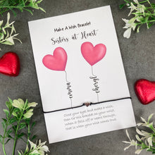 Load image into Gallery viewer, Sisters At Heart Wish Bracelet