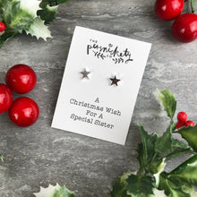 Load image into Gallery viewer, A Christmas Wish For A Special Sister - Star Earrings-7-The Persnickety Co
