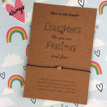 Load image into Gallery viewer, Daughters Like You Are Precious and Few - Wish Bracelet-5-The Persnickety Co