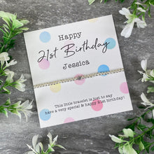 Load image into Gallery viewer, Happy 21st Birthday Beaded Bracelet-5-The Persnickety Co