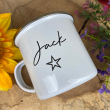 Load image into Gallery viewer, Personalised Enamel Star Mug