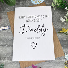 Load image into Gallery viewer, World's Best Daddy Father's Day Card