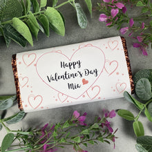 Load image into Gallery viewer, Love Heart Valentines Day Chocolate Bar