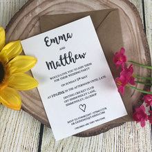 Load image into Gallery viewer, Personalised Wedding Invitation, Wedding Cards, Invitations, Party Invitations