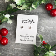 Load image into Gallery viewer, A Christmas Wish For A Special Friend - Star Earrings-5-The Persnickety Co