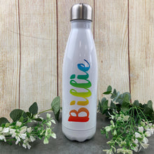 Load image into Gallery viewer, Rainbow Name Water Bottle