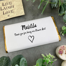 Load image into Gallery viewer, Personalised Flower Girl - Thankyou Chocolate Bar