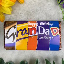 Load image into Gallery viewer, Personalised Grandad Birthday Chocolate Bar