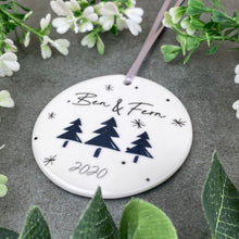 Load image into Gallery viewer, Personalised Couples Christmas Hanging Decoration-8-The Persnickety Co