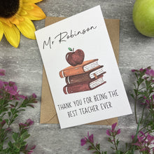 Load image into Gallery viewer, Personalised 'Thank You For Being The Best Teacher Ever'
