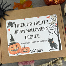 Load image into Gallery viewer, Trick Or Treat Personalised Halloween Sweet Box-4-The Persnickety Co