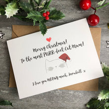 Load image into Gallery viewer, Merry Christmas To The Most PURR-fect Cat Mum/Dad Card-The Persnickety Co