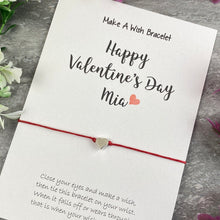 Load image into Gallery viewer, Happy Valentine's Day Personalised Wish Bracelet-4-The Persnickety Co